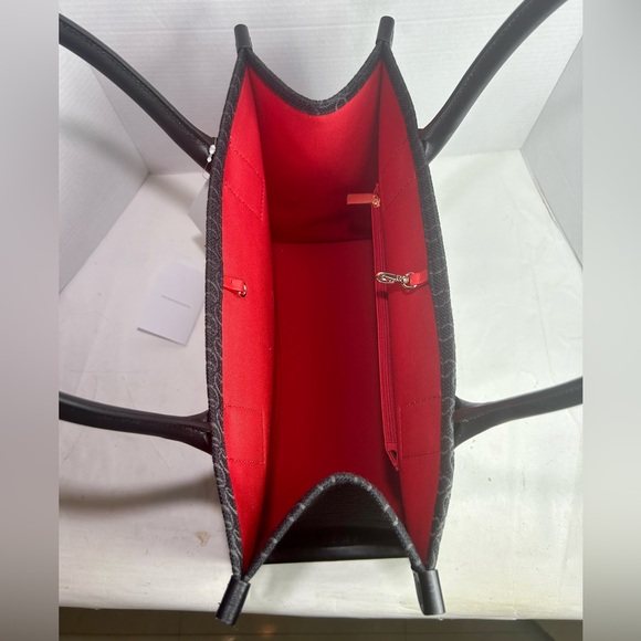 CHRISTIAN LOUBOUTIN BY MY SIDE E/W LARGE TOTE SHOULDER BAG BLACK CL MONOGRAM NEW - Picture 13 of 16